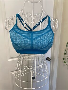 Blue Seamless Strappy Sports Bra - Women Intimates & Sleepwear
